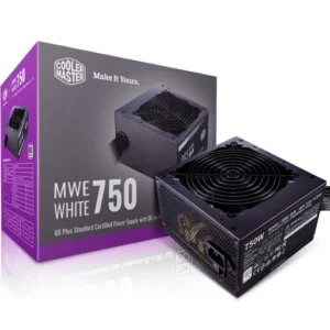 پاور کامپیوتر کولر مستر مدل MWE 750 ظرفیت ۷۵۰ وات ۸۰ پلاس وایت کارکرده